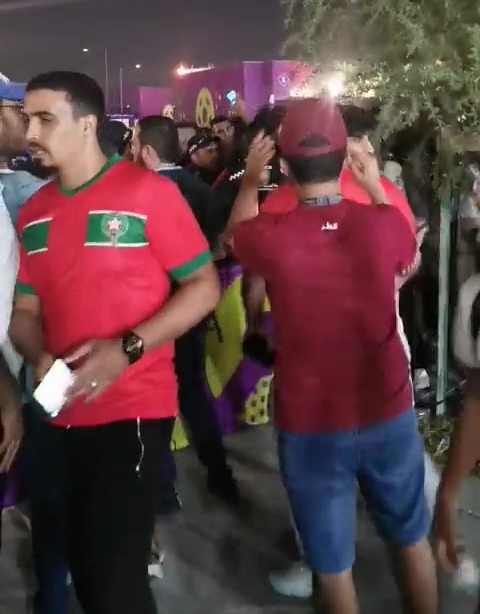 Fans were left unable to enter the Al-Thumama stadium