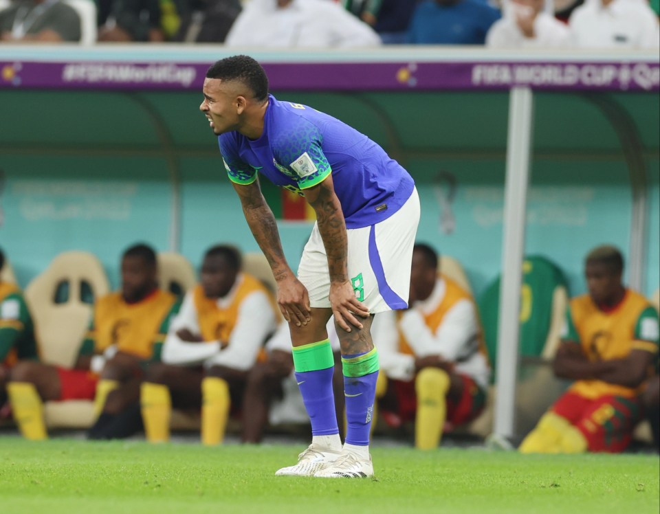 Gabriel Jesus went off with a knee problem at the World Cup and it’s bad news for Arsenal