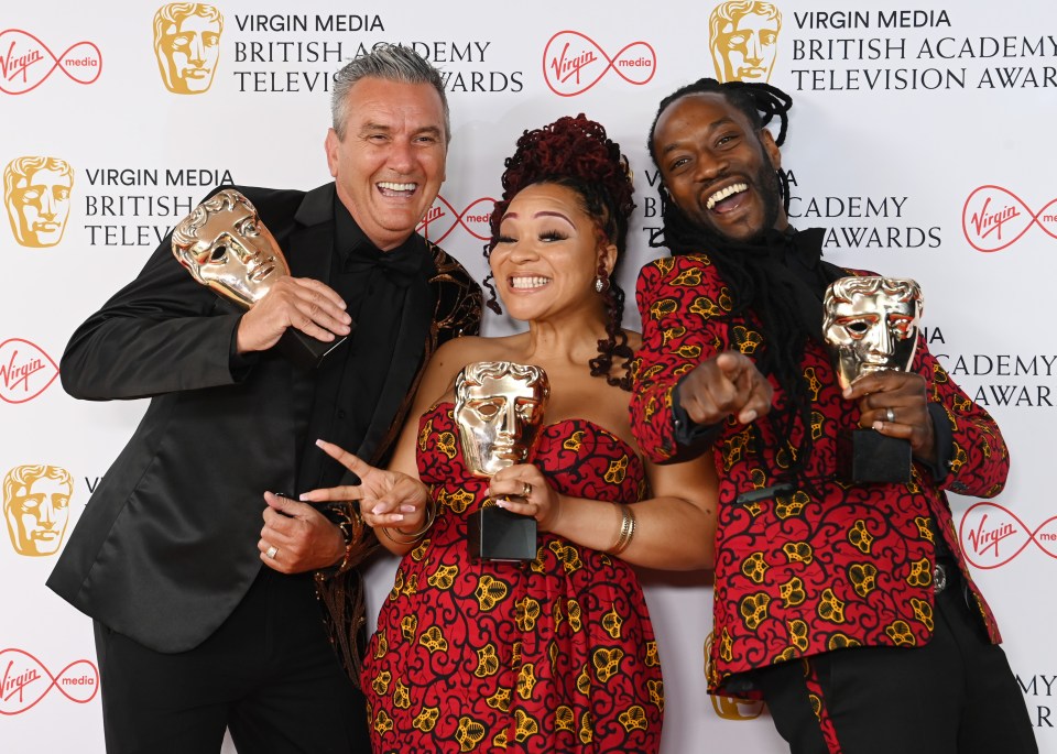 The pair helped pick up the award as Gogglebox won for best reality show at this year’s BAFTAs