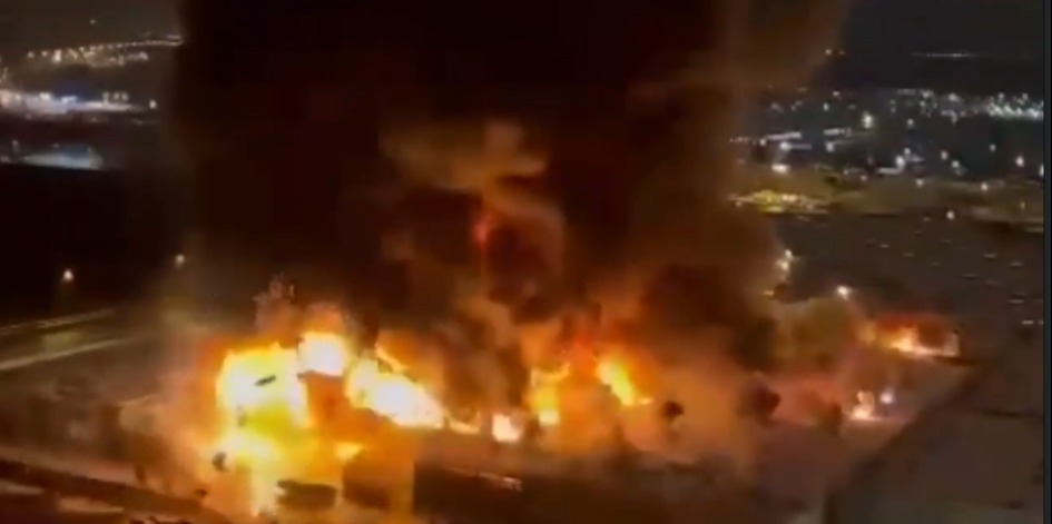 Dramatic footage shows the moment of the explosion