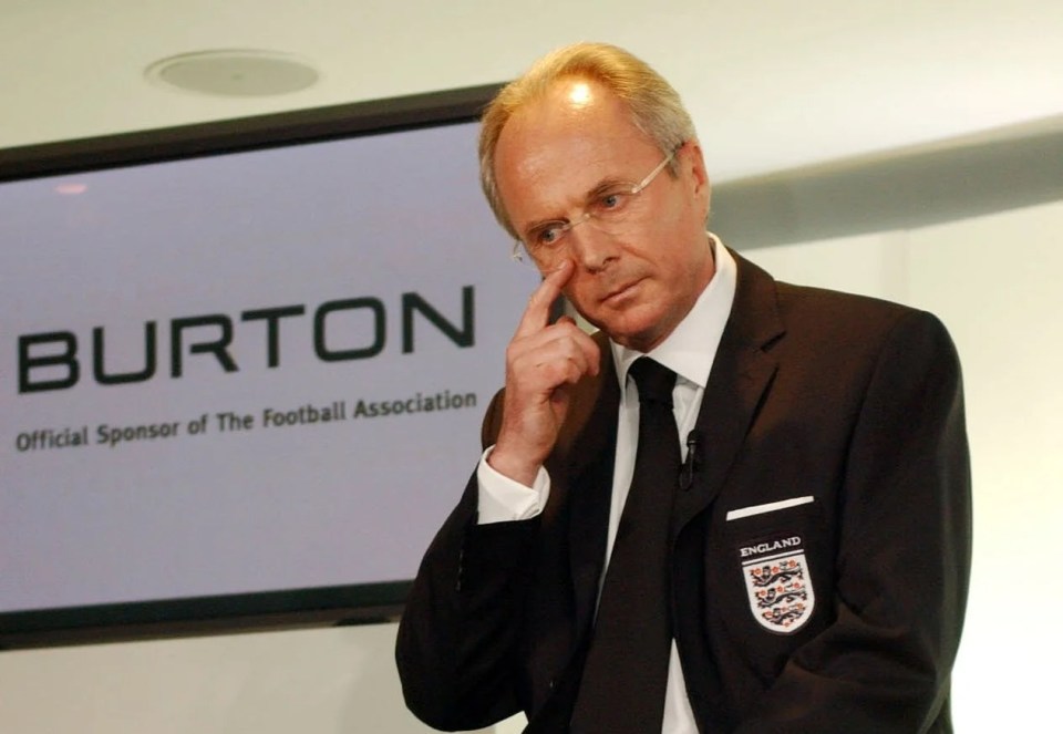 Sven-Goran Eriksson failed at multiple tournaments and his reign was tarnished by off-field antics