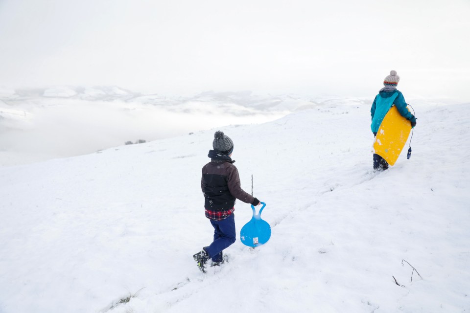 Snowdonia National park was blanketed with a thick patch of snow