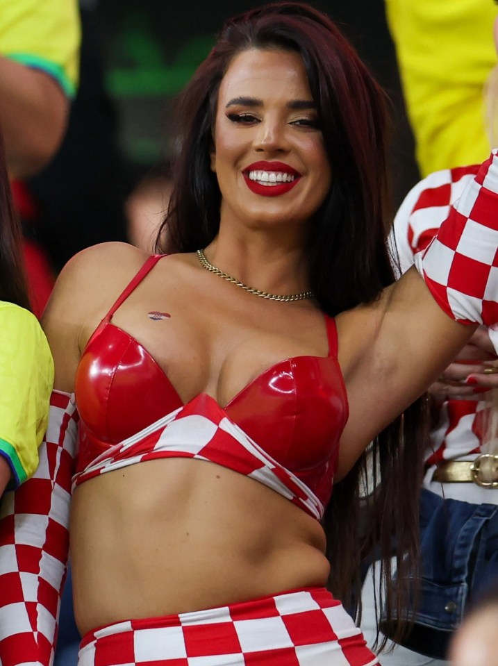 Ivana watching her Croatia team beat Brazil