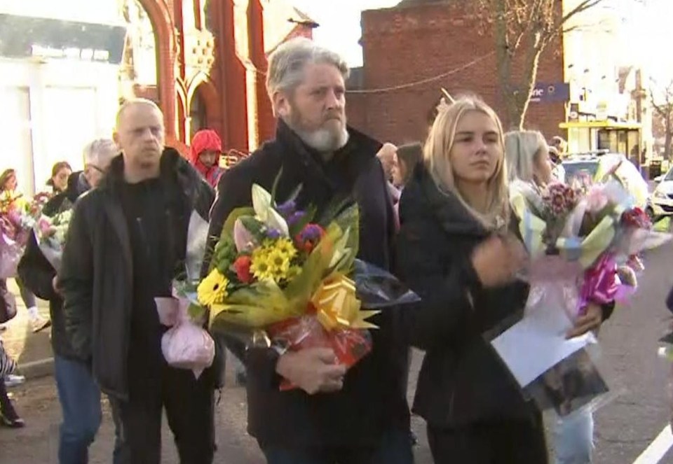 On Monday Elle's broken family laid floral tributes outside the pub she was killed