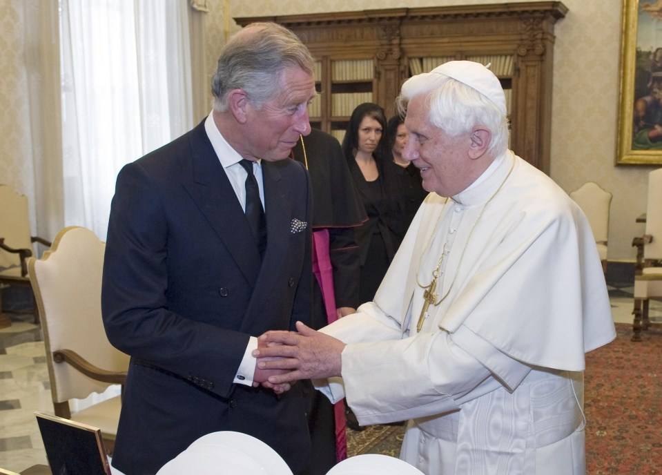 The King, then still Prince of Wales, visited Pope Benedict in the Vatican in 2009