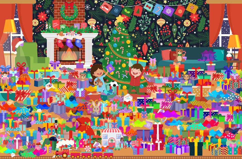 Can you spot the £20 note in this busy festive scene?