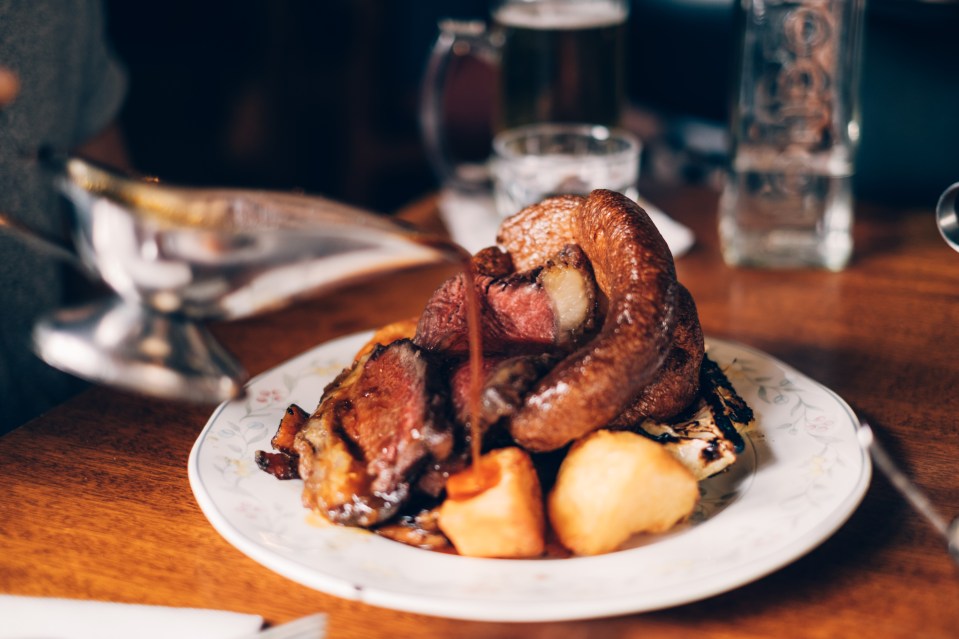 Tuck into the melt-in-the-mouth 8oz bavette West Country steak with watercress, triple-cooked chips and cracked pepper sauce