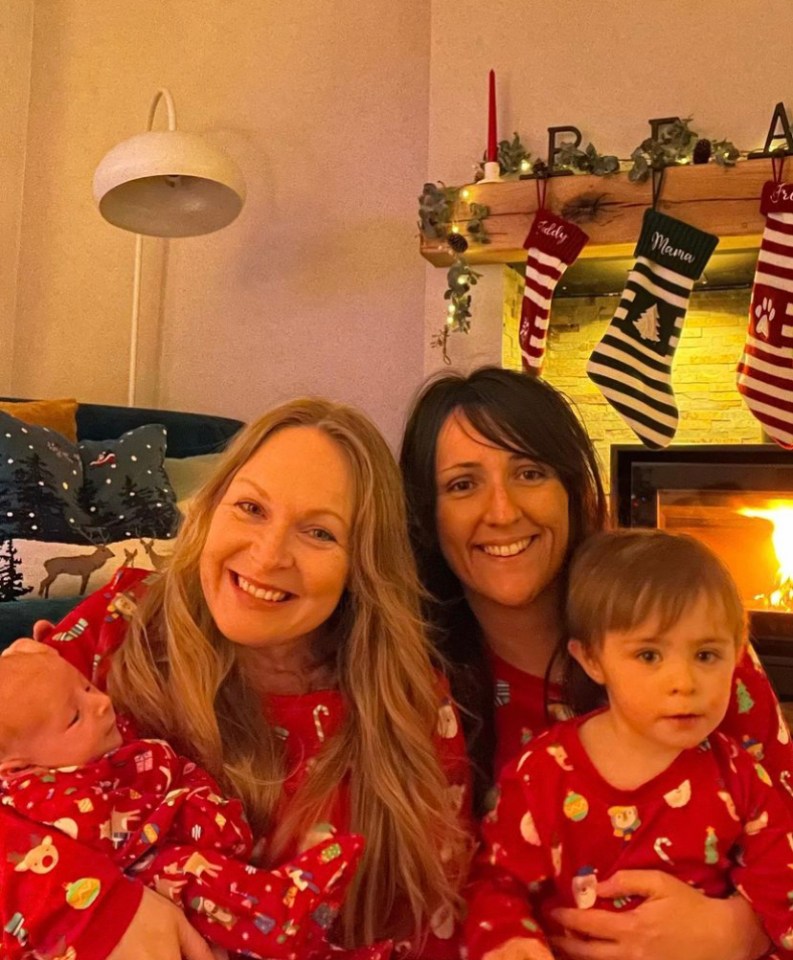 The family are having their first Christmas as a family of four