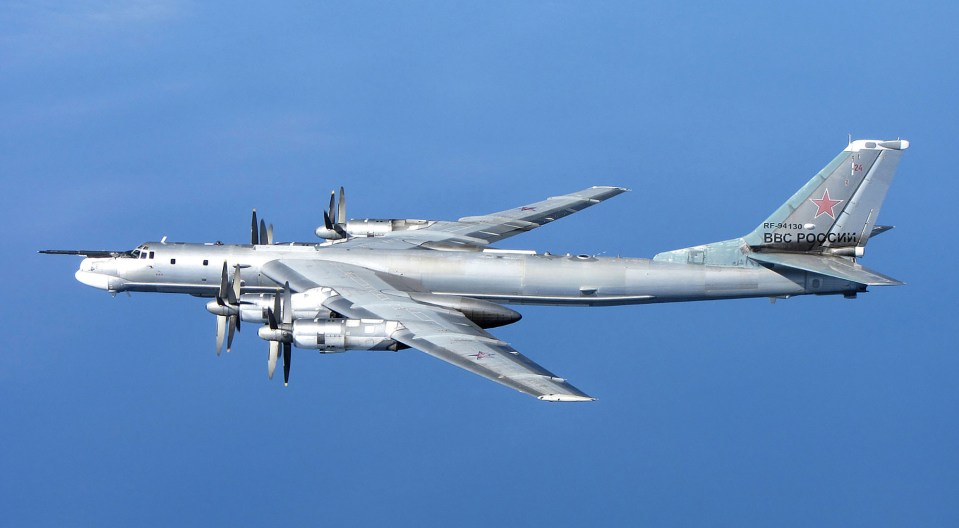 The Tu-95s first flew 70 years ago and Putin previously deployed the bombers to buzz Britain