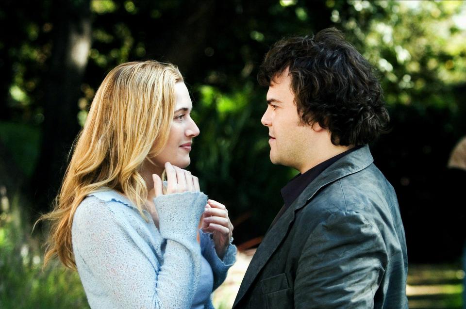 Kate Winslet and Jack Black on set for The Holiday, released in 2006