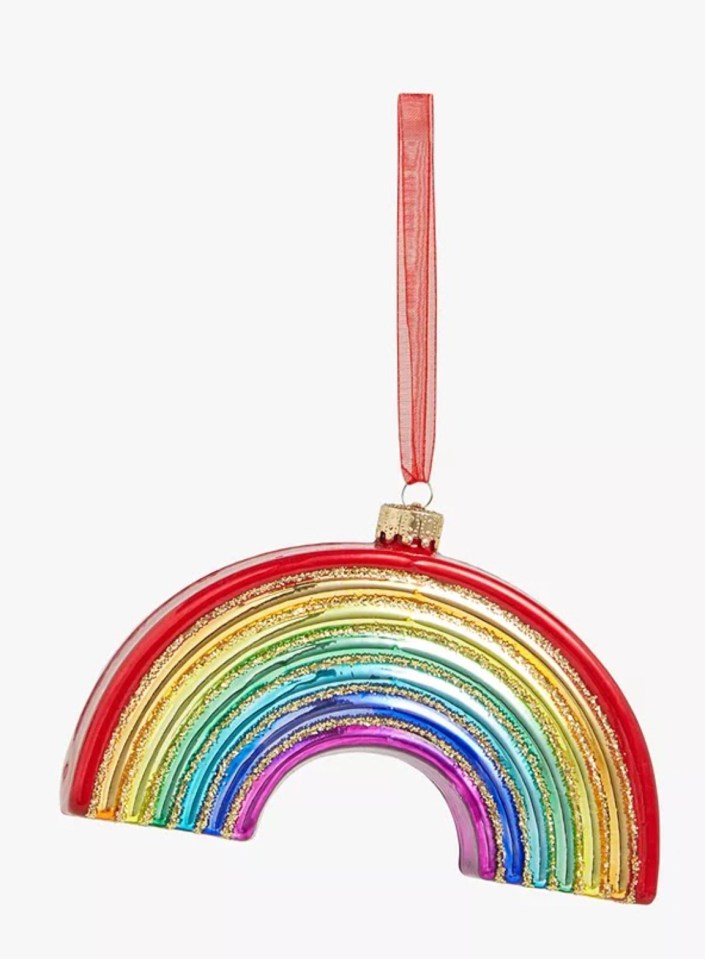 This glitter rainbow bauble from John Lewis is £6.40