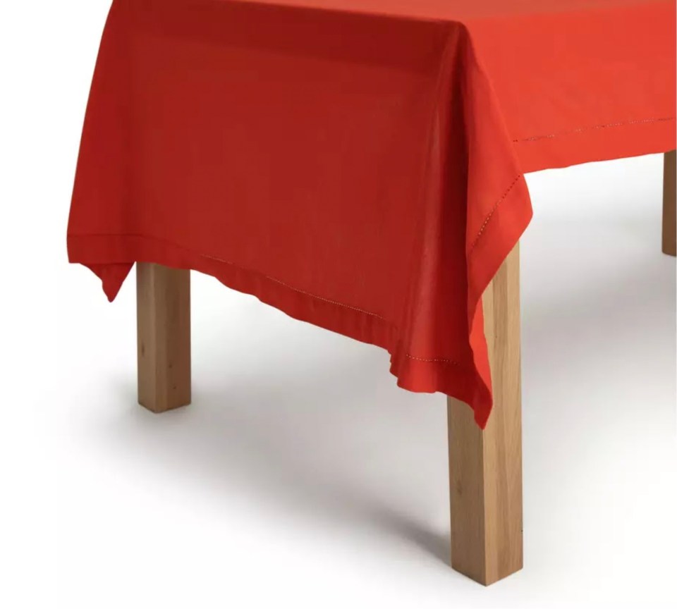 This Habitat red tablecloth is down from £16.50 to £12.37