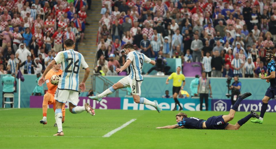 Alvarez doubled Argentina's lead with a superb solo goal