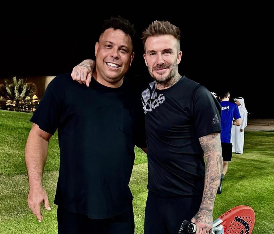 Former Real Madrid team-mates David Beckham and Ronaldo met up in Qatar