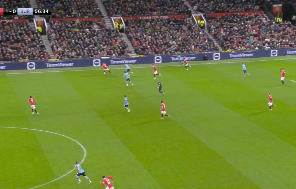 The Manchester United forward picked the ball up in his own half