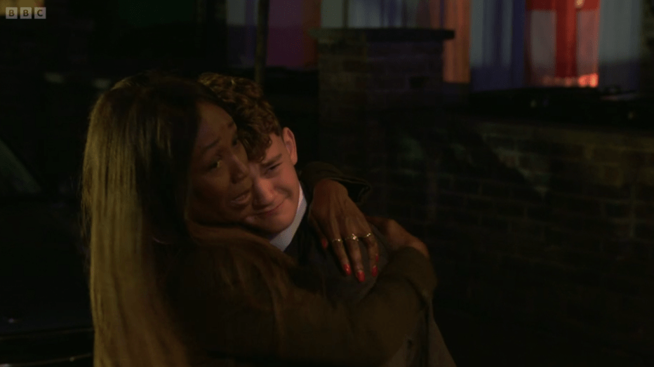 Denise comforted Ricky