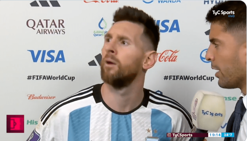 Messi picked up Man of the Match for his goal and an assist in the game