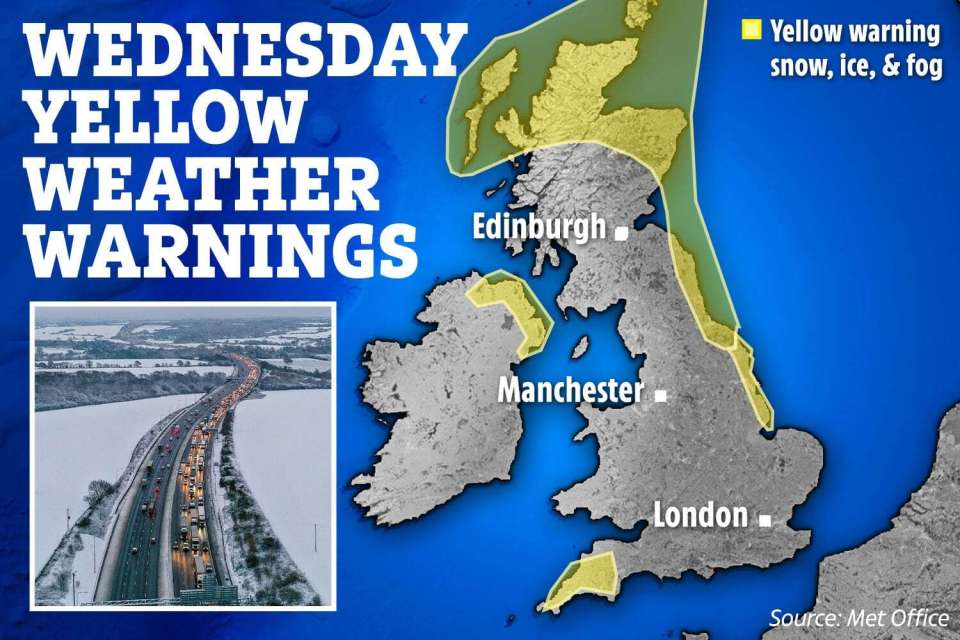 The UK's cold snap is continuing today