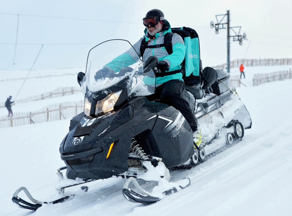 Brits were left starving this morning after snow forced Deliveroo drivers off the road