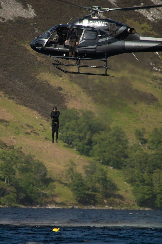 Aaron jumped out of a helicopter in the final mission