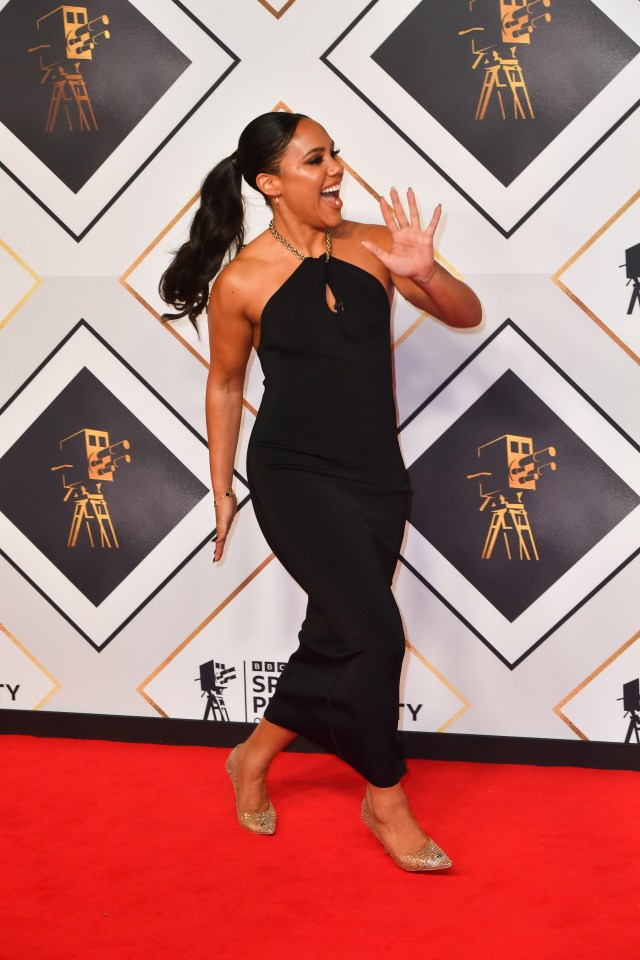 Alex Scott was in a joyful mood ahead of her big night of presenting