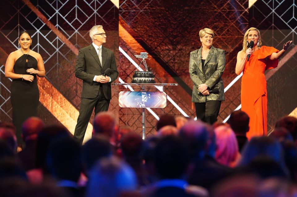 Gary Lineker was surprised at the omission as he presented BBC SPOTY alongside Alex Scott, Clare Balding and Gabby Logan