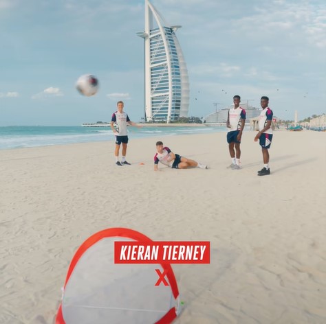 Kieran Tierney then fired a bicycle kick well over