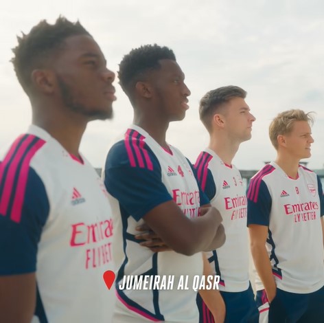 Arsenal players took on Emirates’ street football challenge