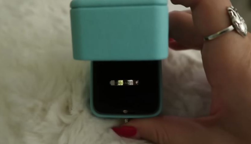 Andrew gave his girlfriend a Tiffany and Co promise ring for Christmas