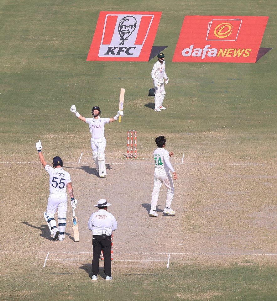 England skipper Ben Stokes described this winning moment as "perfect"