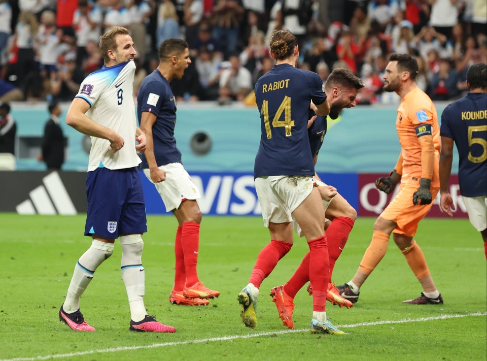 The Three Lions suffered a 2-1 defeat to France