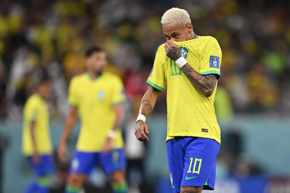 Neymar did not take a spot kick in Brazil's defeat to Croatia