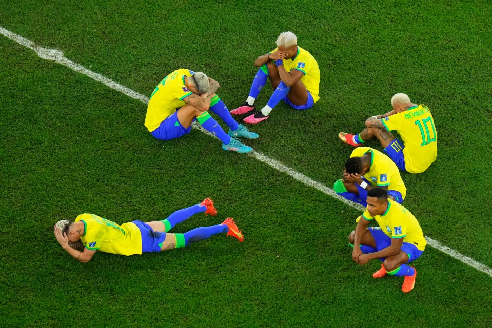 The dancing turned to dejection as they were sent packing by Croatia