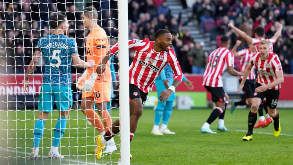 Ivan Toney scored at the back post from a corner