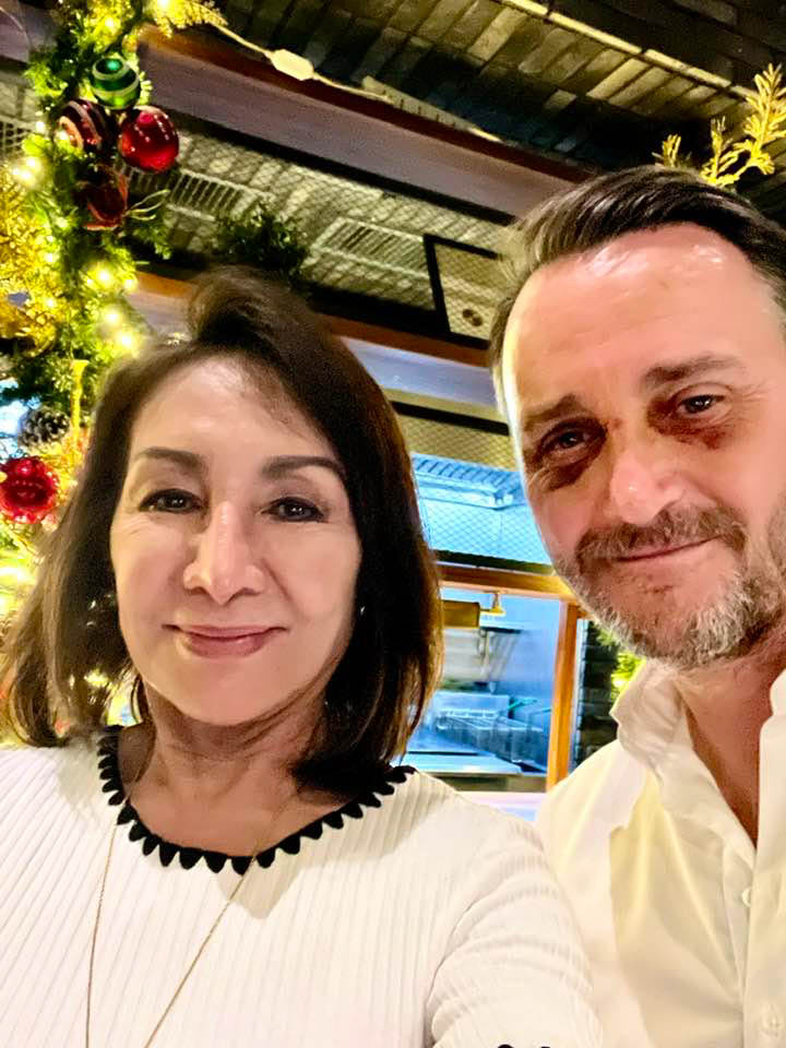 Cebu state governor Gwen Garcia with bruised Jason Atherton