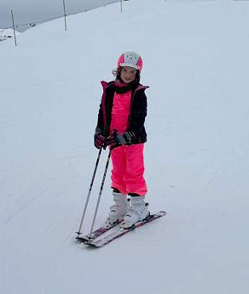 Little Bunny showed off her skiing skills