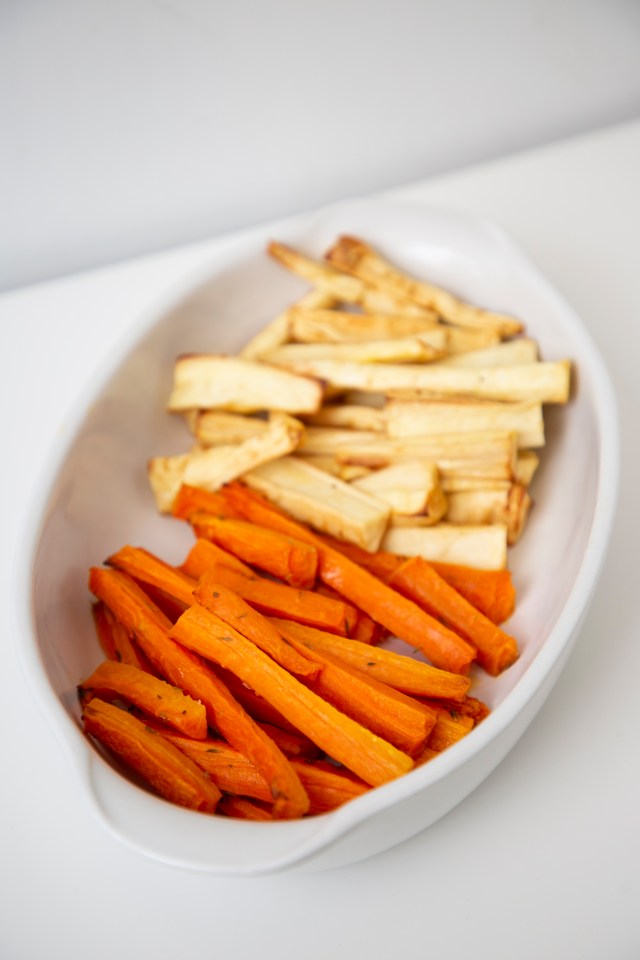 The carrots tasted great but were a little crunchy while the parsnips were very dry