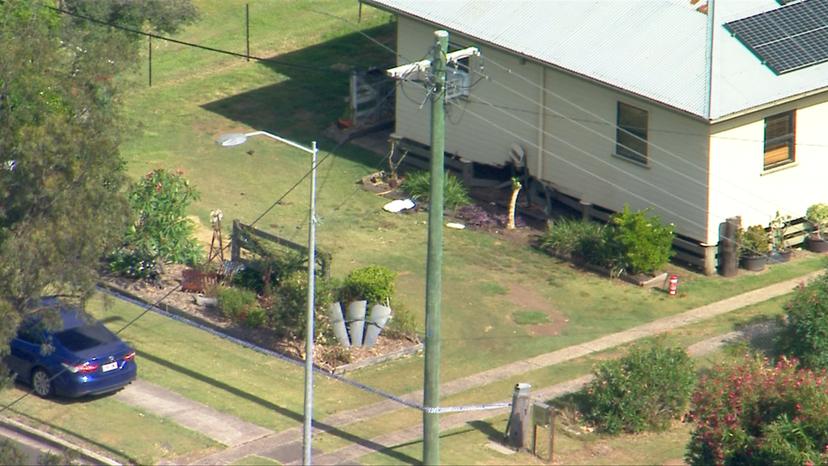 Aerial footage of the horrific crash site, in residential Queensland