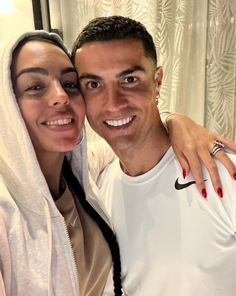 Ronaldo took time out of his preparations for the knockouts to cuddle up with Georgina