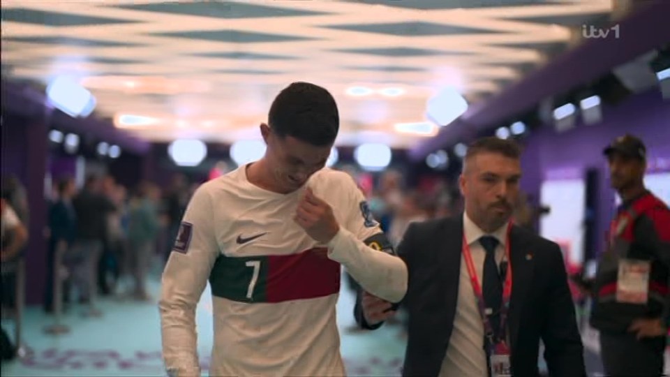 Ronaldo, 37, was in tears after Portugal’s elimination