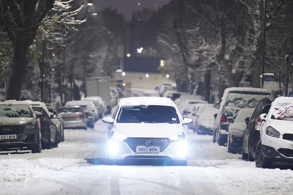 Drivers have to be extra careful as British weather turns Arctic