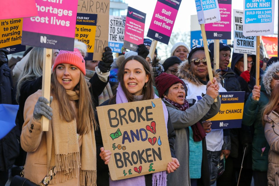 Health chiefs are under fire for offering £115,000 for an 'absurd' management job - as nurses go on strike