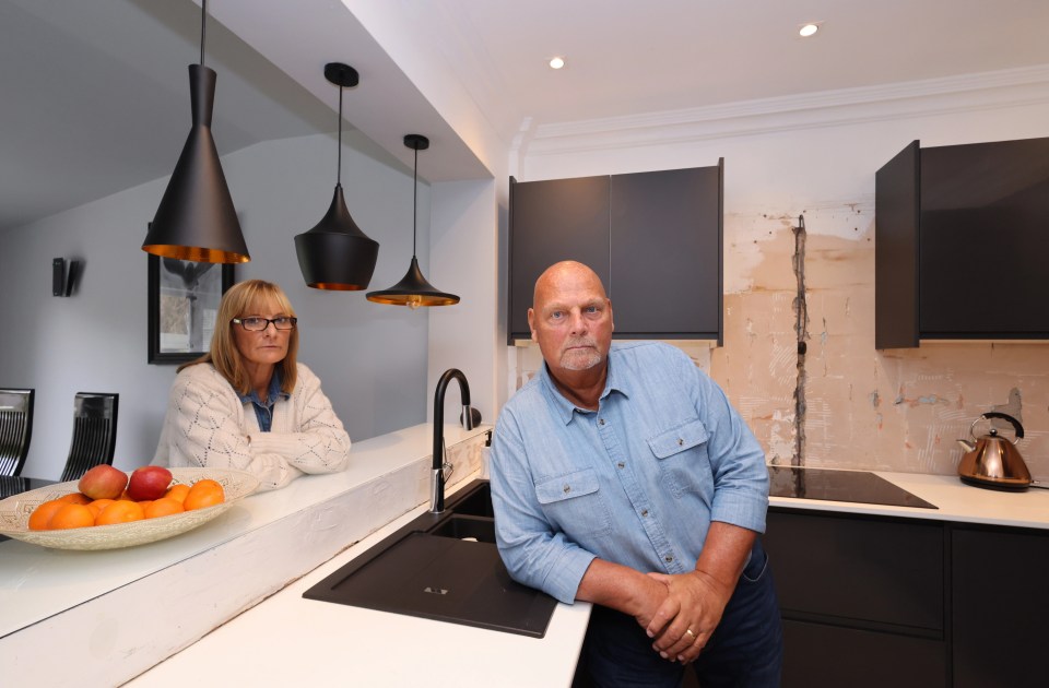 The couple say their Christmas has been 'ruined' by the delayed kitchen installation