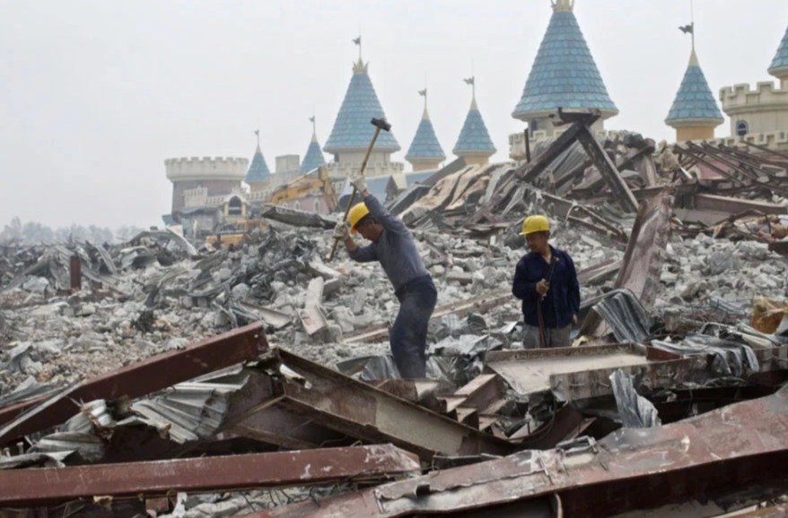 The theme park was finally torn down in 2013