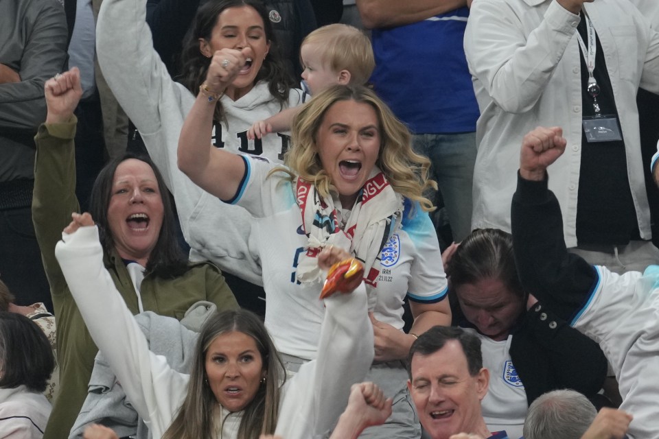 Harry Kane's wife Katie Goodland went wild over his goal