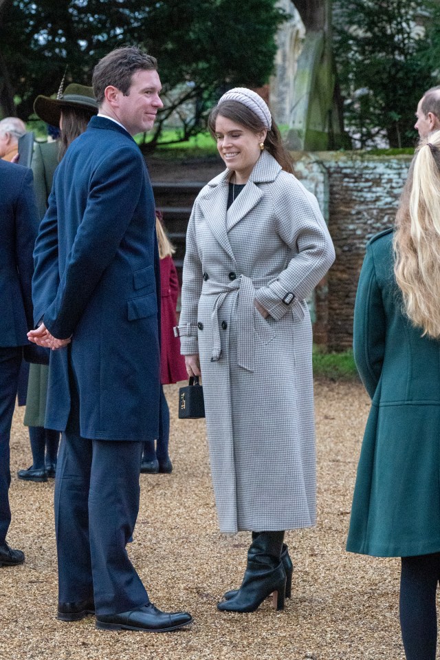 Princess Eugenie and husband Jack Brooksbank were spotted, too