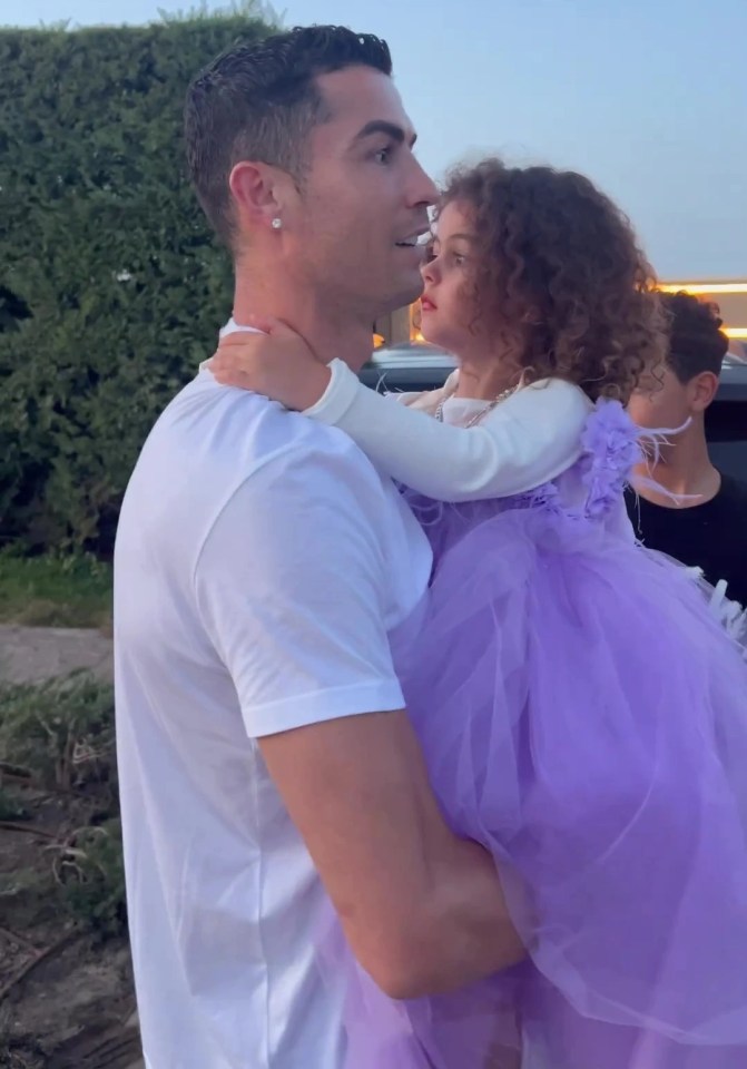 Ronaldo seemed thrilled at the gift from his partner