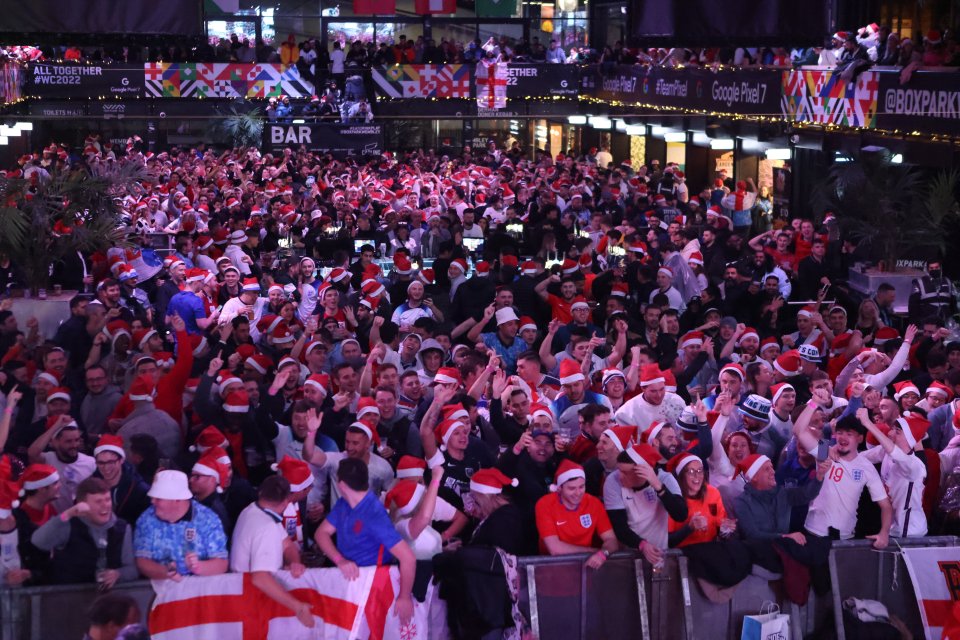 A fan zone in Wembley was packed out