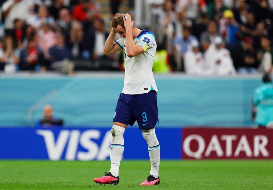 Kane was left with his head in his hands after the miss