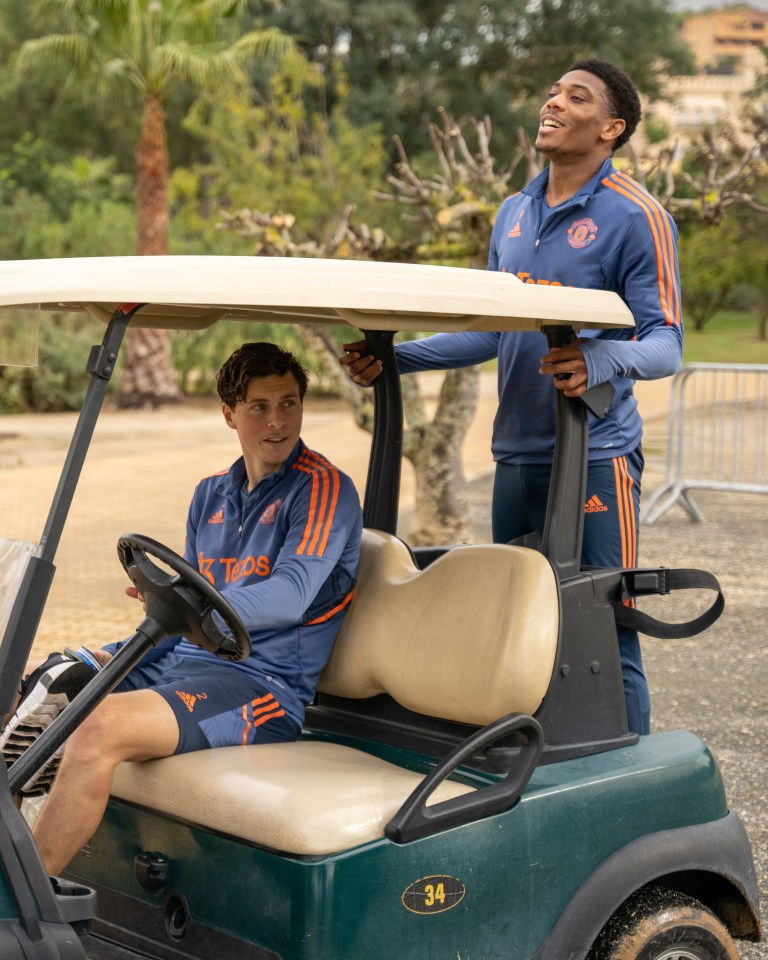 Anthony Martial was enjoying himself on the back of a buggy